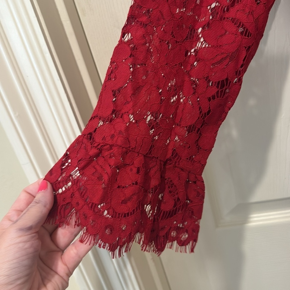 Lulus NWT Flair-est Of Them All red lace dress, medium - Picture 6 of 9